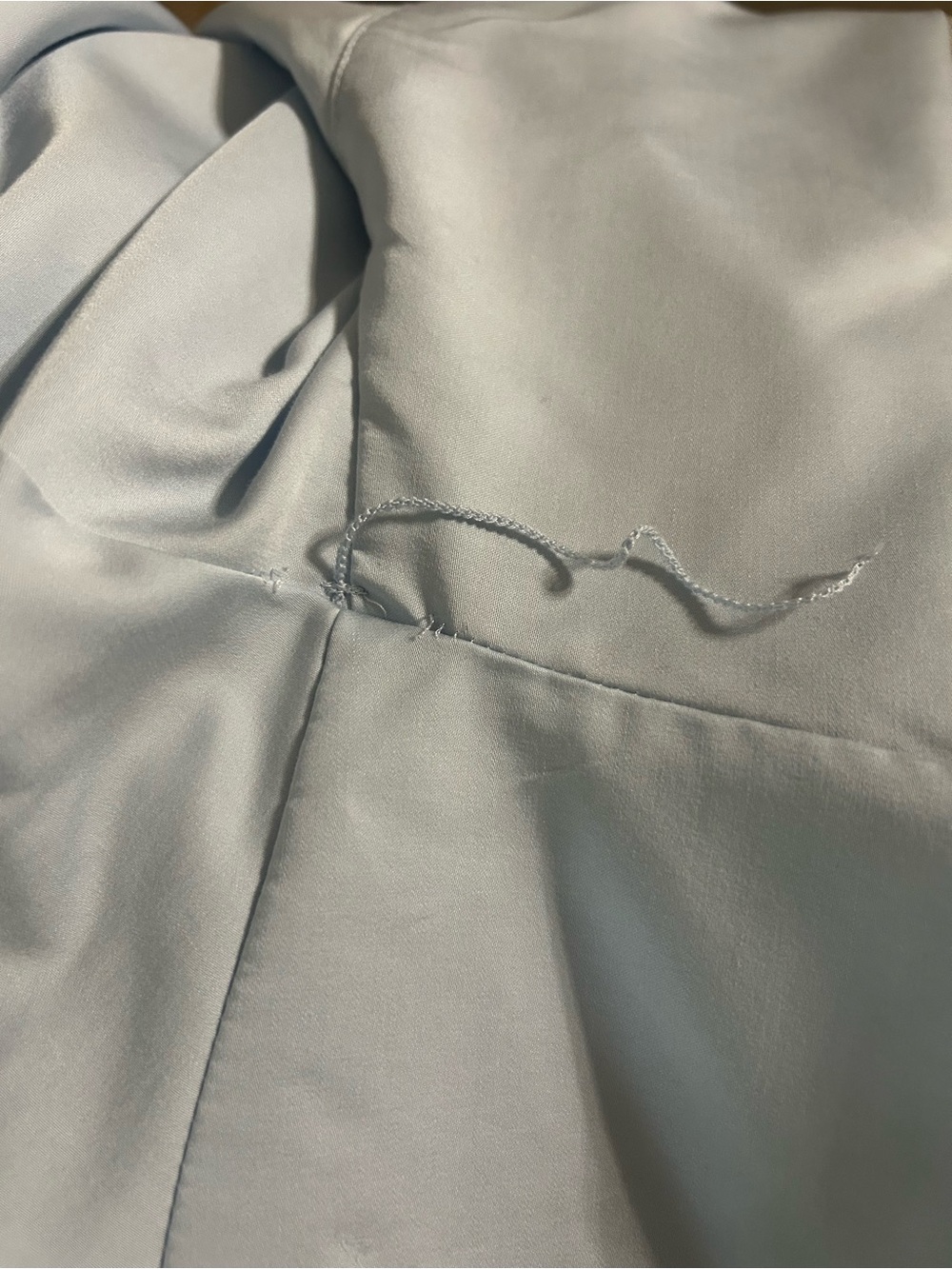 Antonio Melani Light Blue Ruched Waist Shirt Dress With Tie - Picture 11 of 11